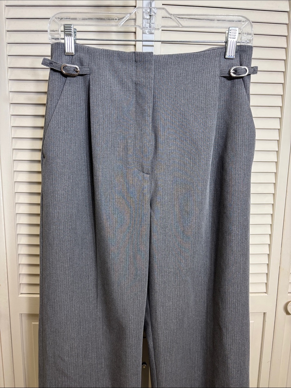 Abercrombie & Fitch Pinstripe Sloane Tailored Hardware Wide Leg Pant Size 26 - Picture 7 of 15